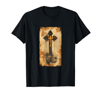 Gothic Cross Grunge Aesthetic Y2K Goth T-Shirt - Fun Novelty Design Unisex - T-Shirt, Sweatshirt, Hoodie
