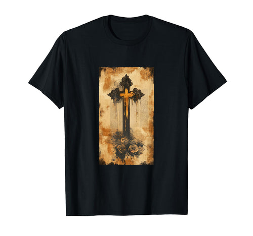 Gothic Cross Grunge Aesthetic Y2K Goth T-Shirt - Fun Novelty Design Unisex - T-Shirt, Sweatshirt, Hoodie