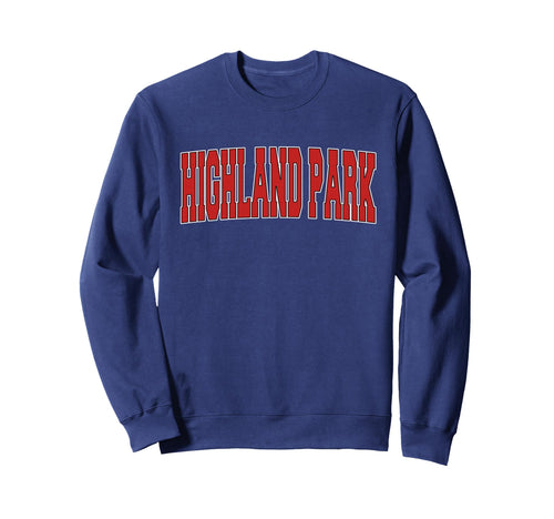 Highland Park Mi Michigan Varsity Usa Sweatshirt - Minimalist Print Unisex - T-Shirt, Sweatshirt, Hoodie