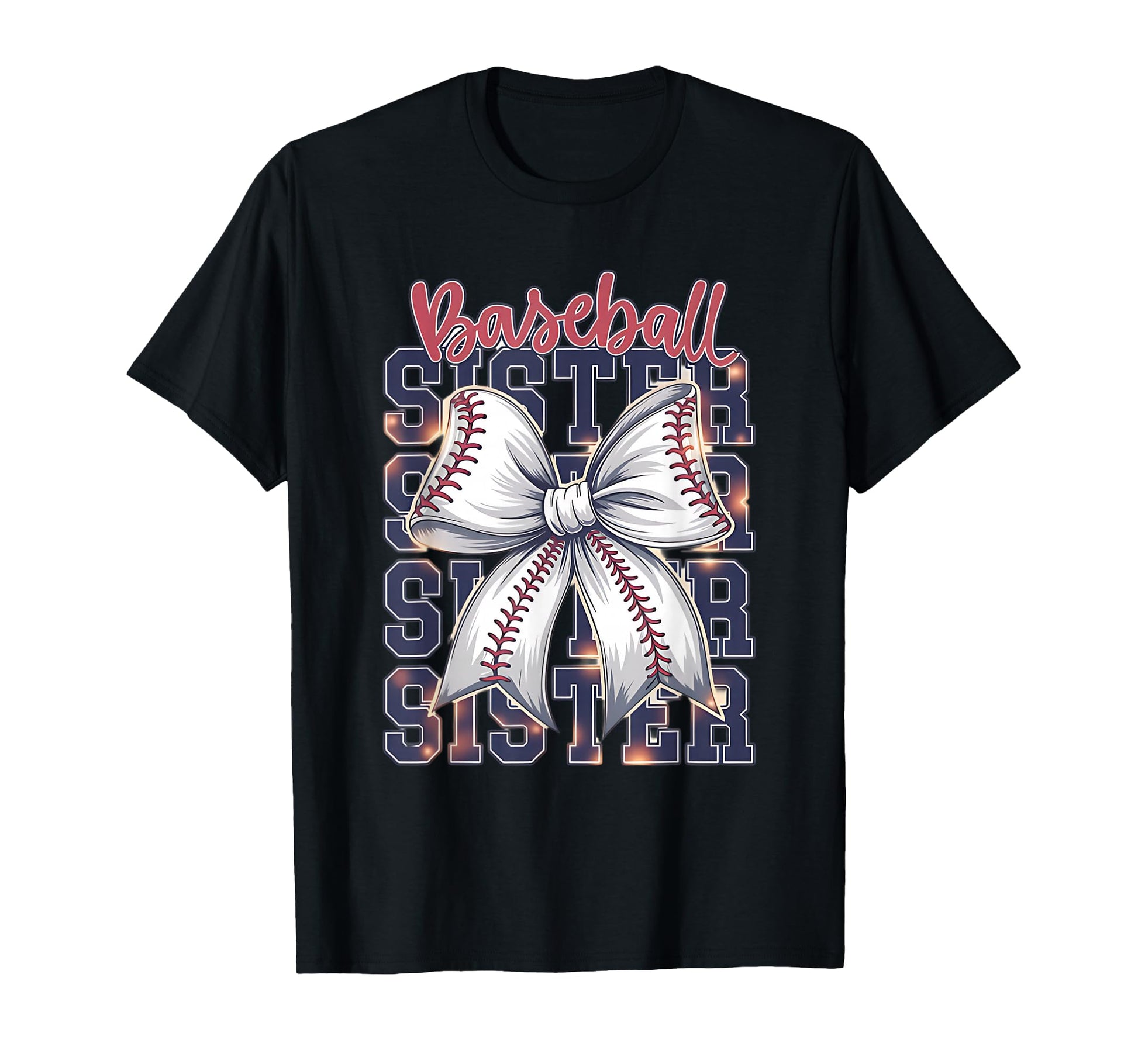 Baseball Sister Coquette Bow T-Shirt - Unique Graphic Men Women - T-Shirt, Sweatshirt, Hoodie