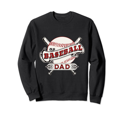 Baseball Dad Game Day Son Supporter Sweatshirt - Minimalist Print Unisex - T-Shirt, Sweatshirt, Hoodie