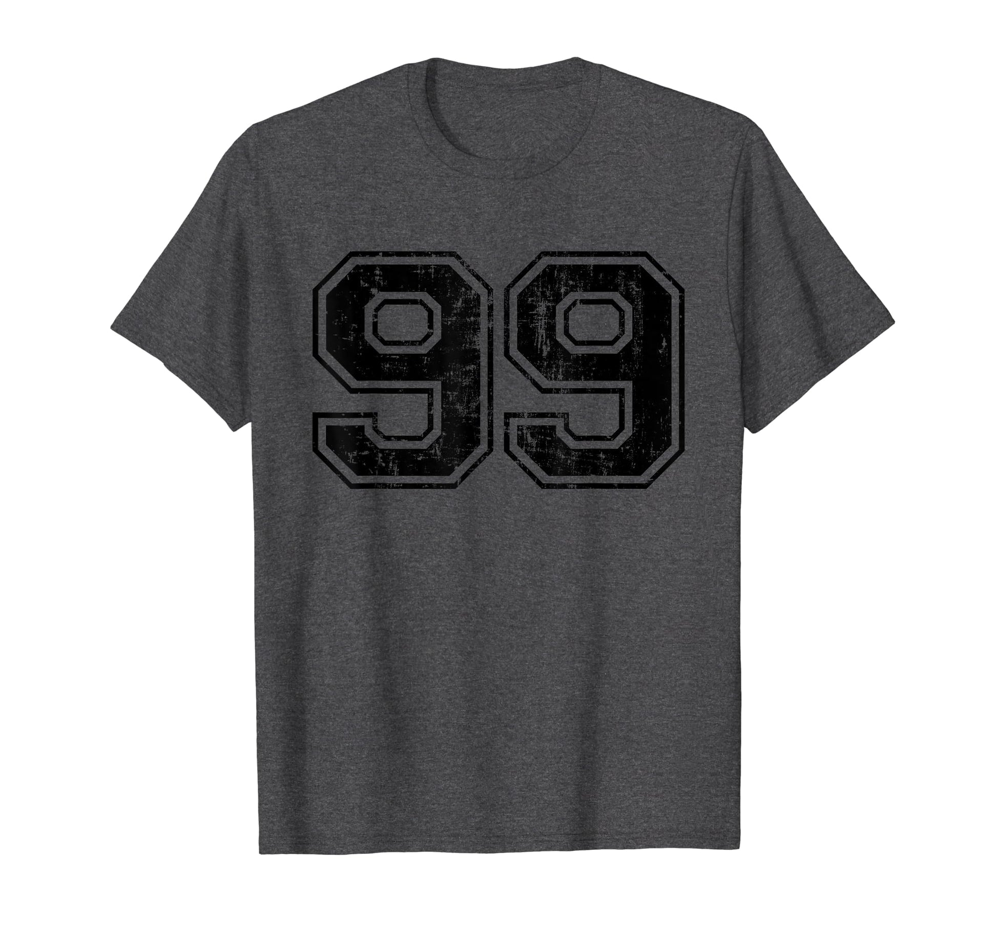 Number 99 Varsity Distressed Sport T-Shirt - Novelty Apparel Men Women - T-Shirt, Sweatshirt, Hoodie