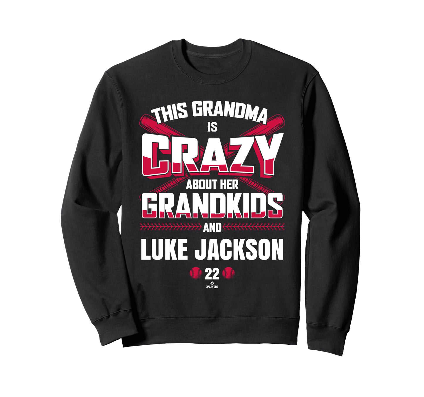 Grandma Crazy Luke Jackson Atlanta Sweatshirt - Unique Graphic Men Women - T-Shirt, Sweatshirt, Hoodie