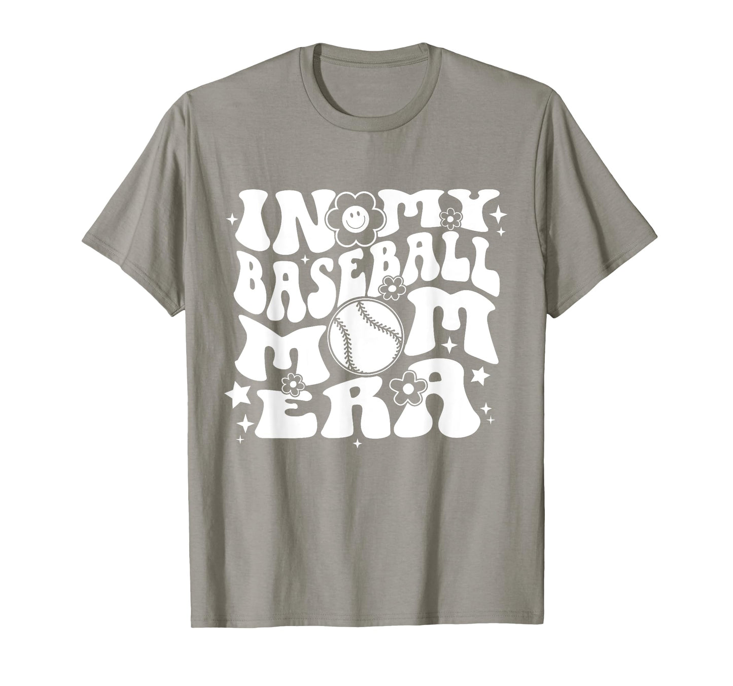 My Baseball Mom Era Baseball Mama Groovy T-Shirt - Novelty Apparel Unisex - T-Shirt, Sweatshirt, Hoodie