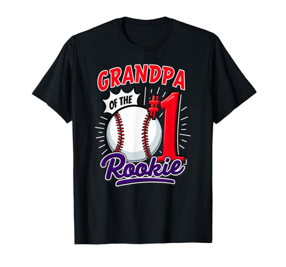 Papa Grandpa Rookie 1St Birthday T-Shirt - Casual Everyday Wear Unisex - T-Shirt, Sweatshirt, Hoodie