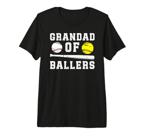 Mens Grandad Ballers Proud Baseball T-Shirt - Unique Graphic for Adults - T-Shirt, Sweatshirt, Hoodie