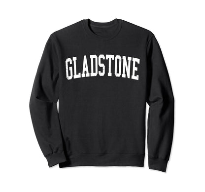 Gladstone Or Distressed White Varsity Sweatshirt - Graphic Print for Adults - T-Shirt, Sweatshirt, Hoodie
