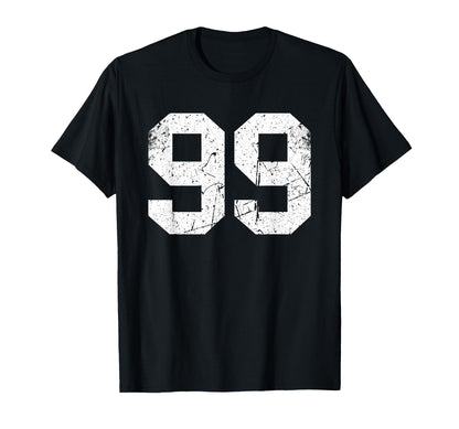Number 99 Varsity Number T-Shirt - Graphic Print for Adults - T-Shirt, Sweatshirt, Hoodie