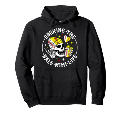 Rocking Ball Mimi Life Softball Baseball Hoodie - Aesthetic Graphic Unisex - T-Shirt, Sweatshirt, Hoodie