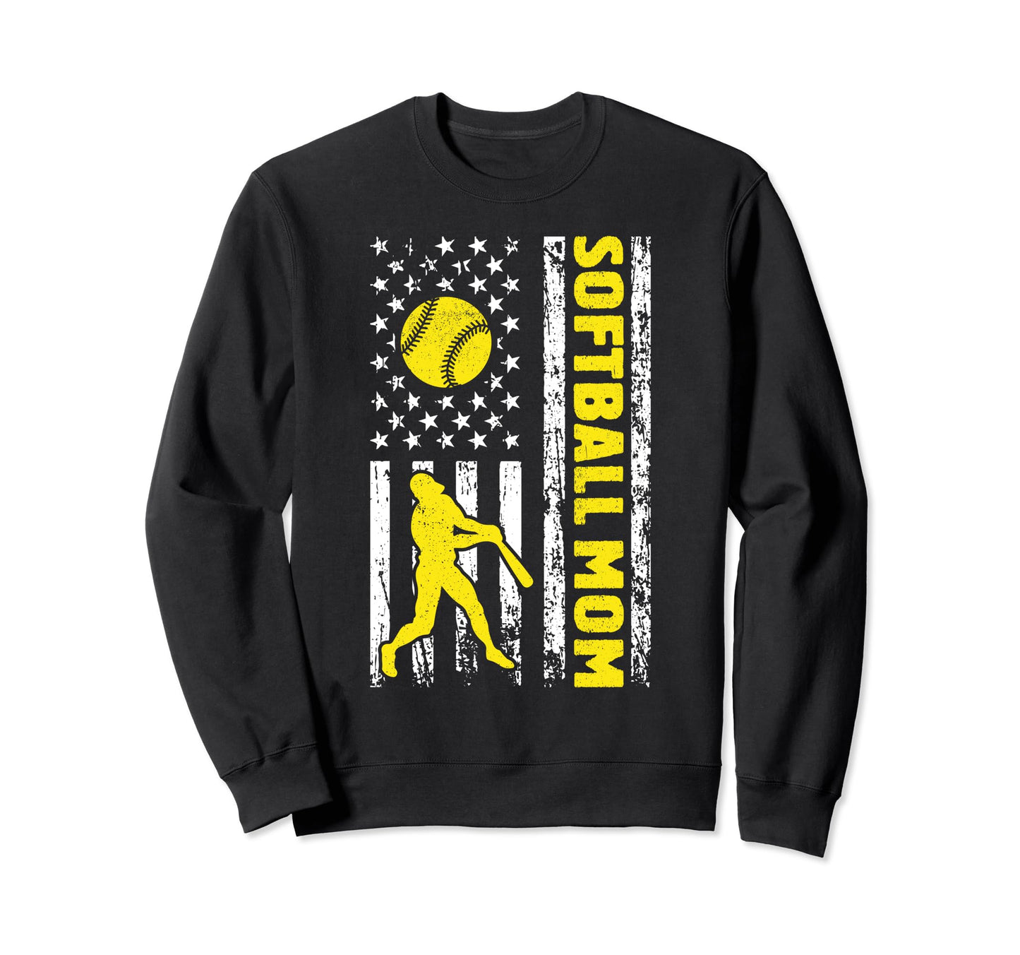 Softball Mom Game Day Funny Mothers Sweatshirt - Custom Art Print Unisex - T-Shirt, Sweatshirt, Hoodie