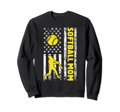 Softball Mom Game Day Funny Mothers Sweatshirt - Custom Art Print Unisex - T-Shirt, Sweatshirt, Hoodie