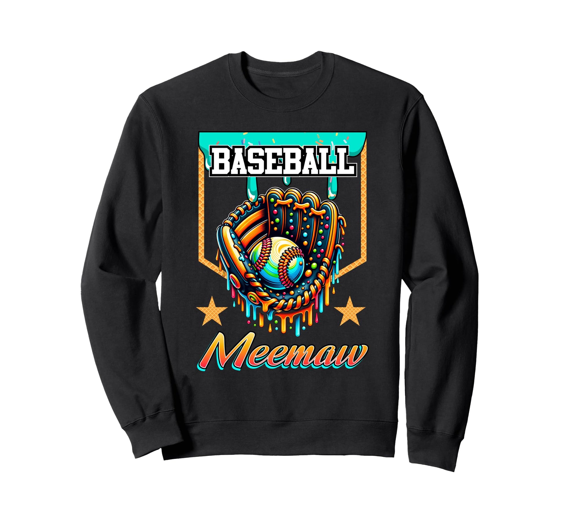 Baseball Drip Baseball Meemaw Ice Sweatshirt - Novelty Apparel Unisex - T-Shirt, Sweatshirt, Hoodie