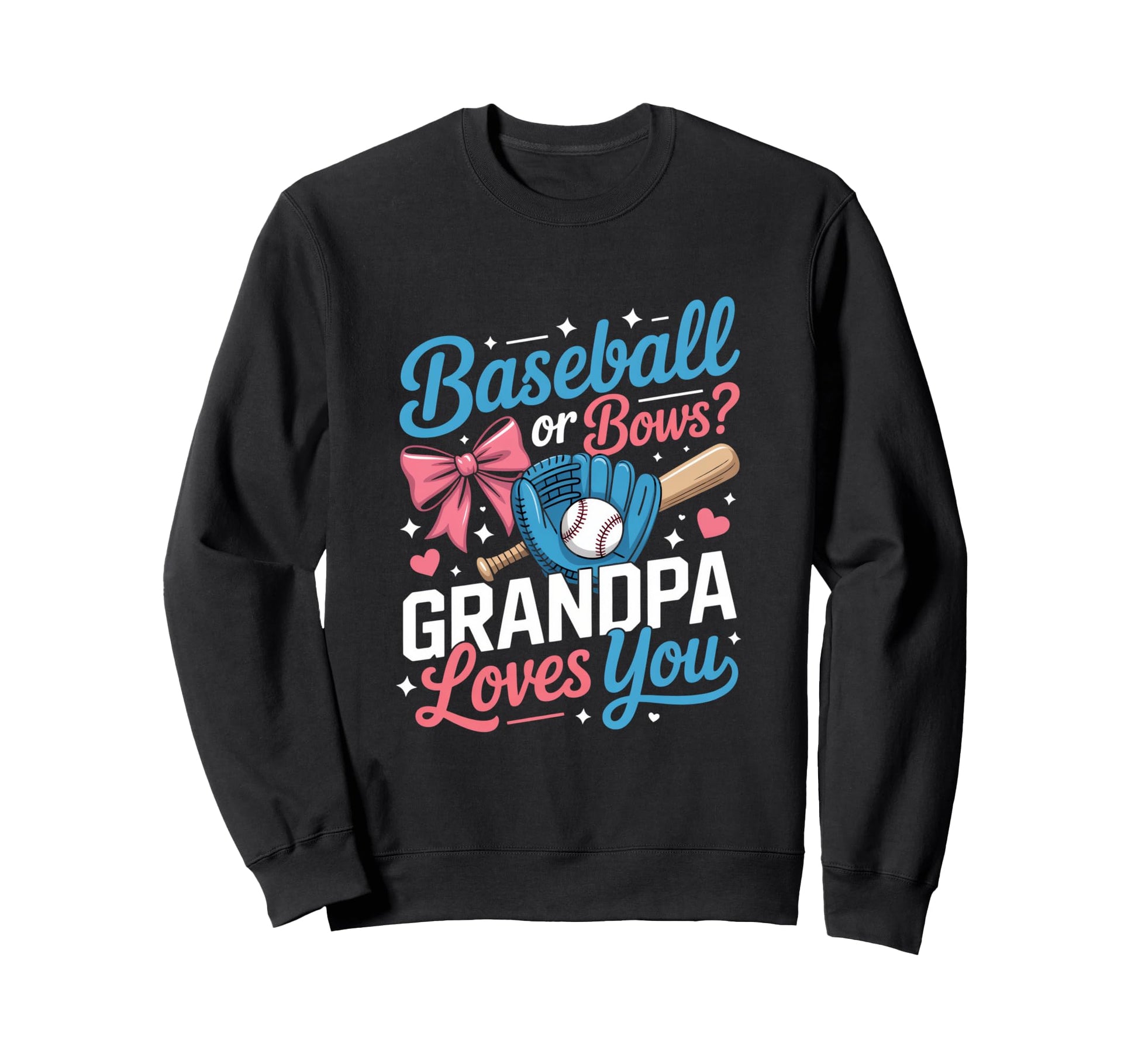 Gender Reveal Baseball Or Bows Sweatshirt - Aesthetic Graphic Unisex - T-Shirt, Sweatshirt, Hoodie