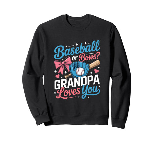 Gender Reveal Baseball Or Bows Sweatshirt - Aesthetic Graphic Unisex - T-Shirt, Sweatshirt, Hoodie