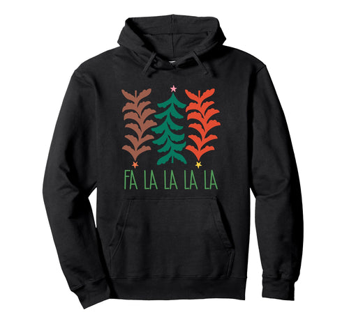 Boho Tree Fa La La Holiday Cozy Hoodie - Aesthetic Graphic Men Women - T-Shirt, Sweatshirt, Hoodie