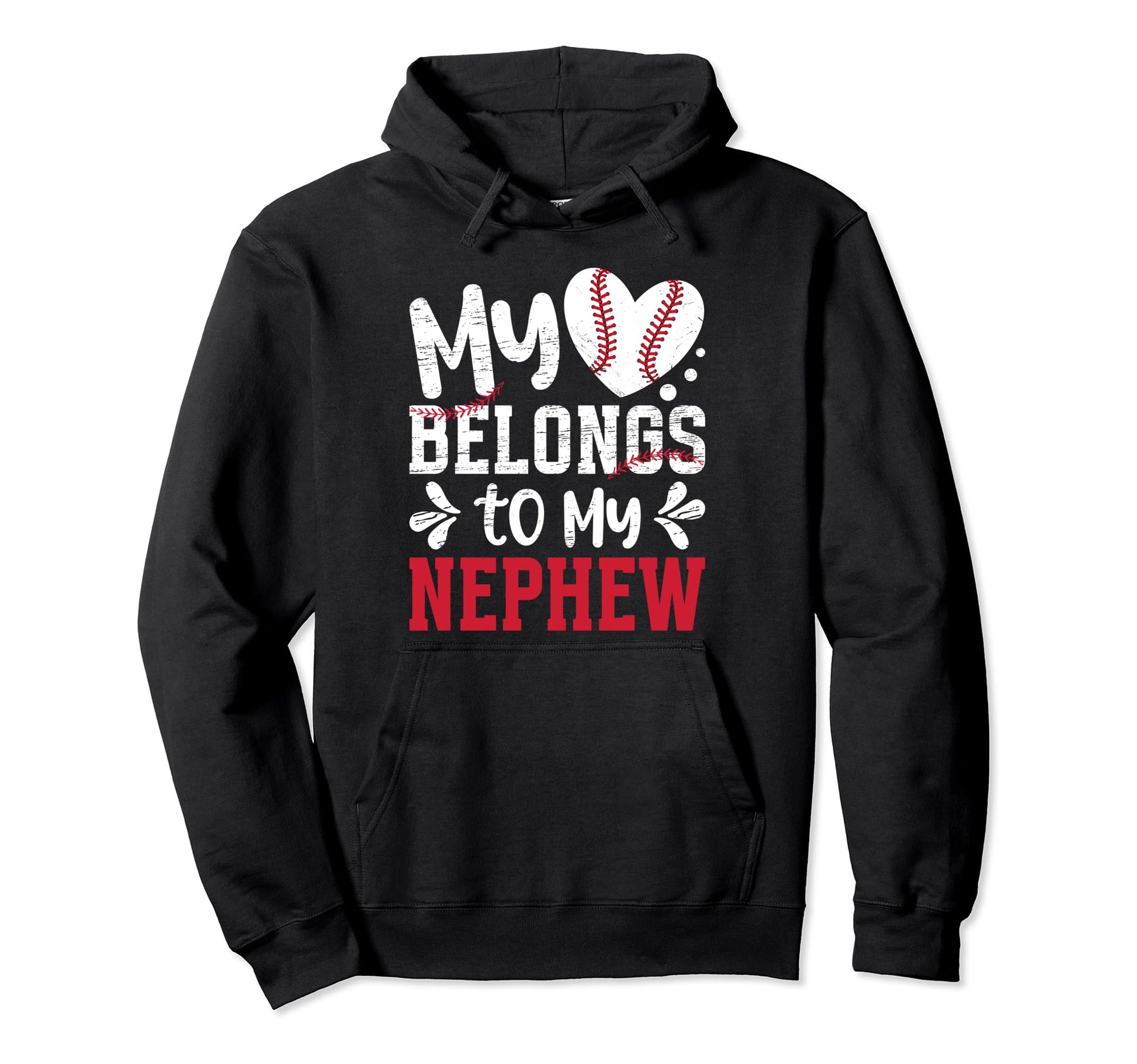 My Heart Baseball Aunt Baseball Player Hoodie - Minimalist Print Unisex - T-Shirt, Sweatshirt, Hoodie
