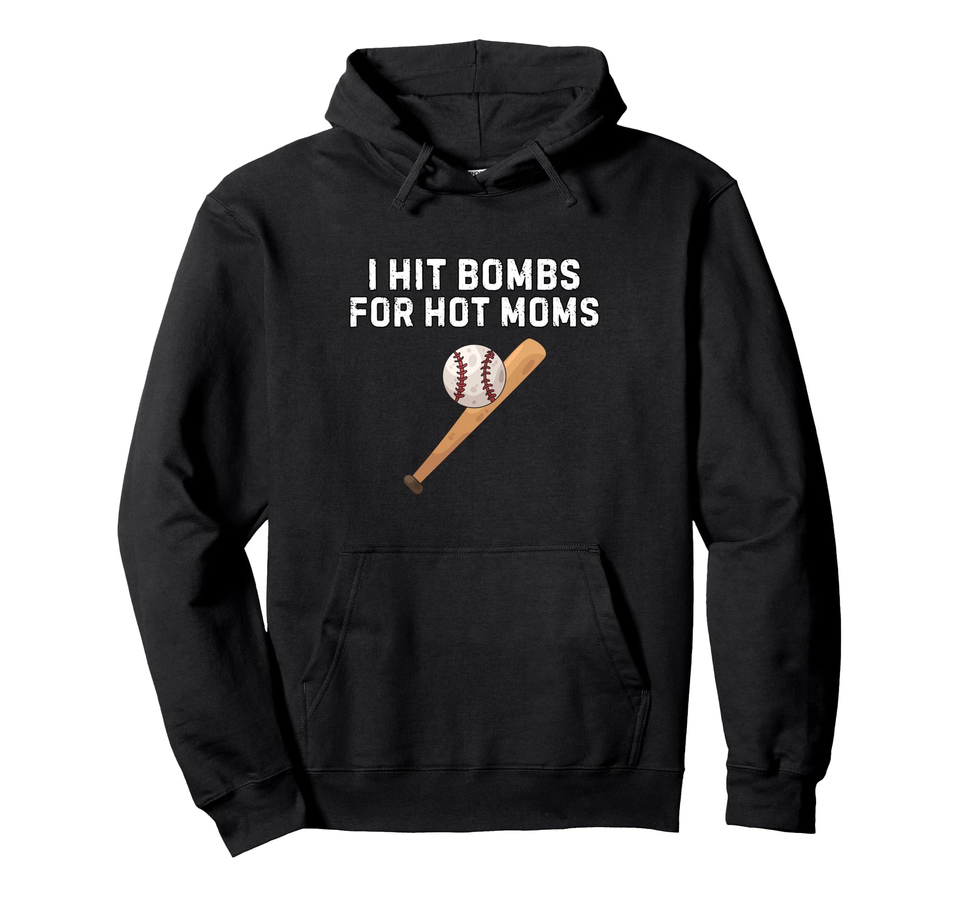 I Hit Bombs Hot Moms Funny Baseball Hoodie - Trendy Graphic for Adults - T-Shirt, Sweatshirt, Hoodie