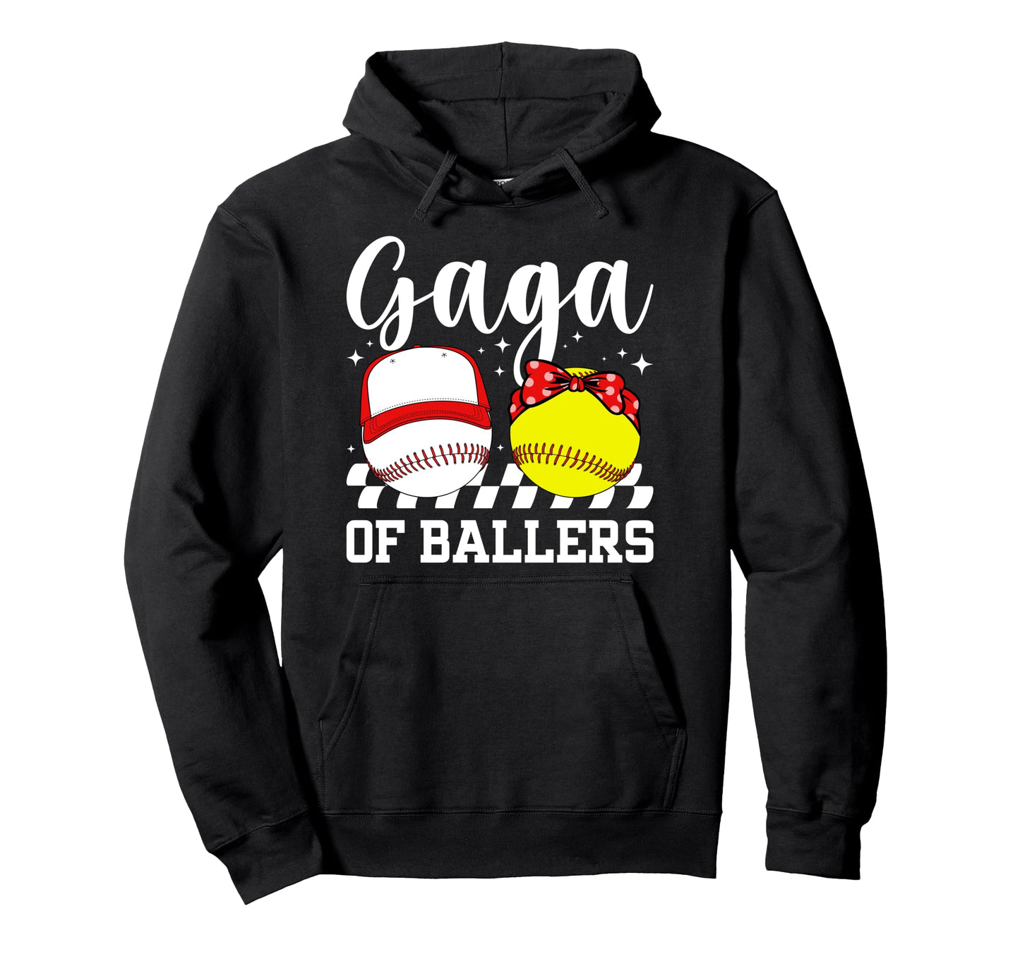 Gaga Ballers Baseball Softball Gaga Hoodie - Novelty Apparel Men Women - T-Shirt, Sweatshirt, Hoodie