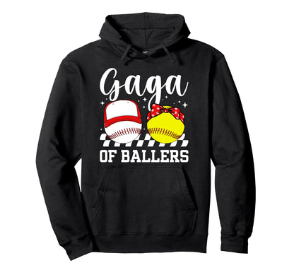 Gaga Ballers Baseball Softball Gaga Hoodie - Novelty Apparel Men Women - T-Shirt, Sweatshirt, Hoodie