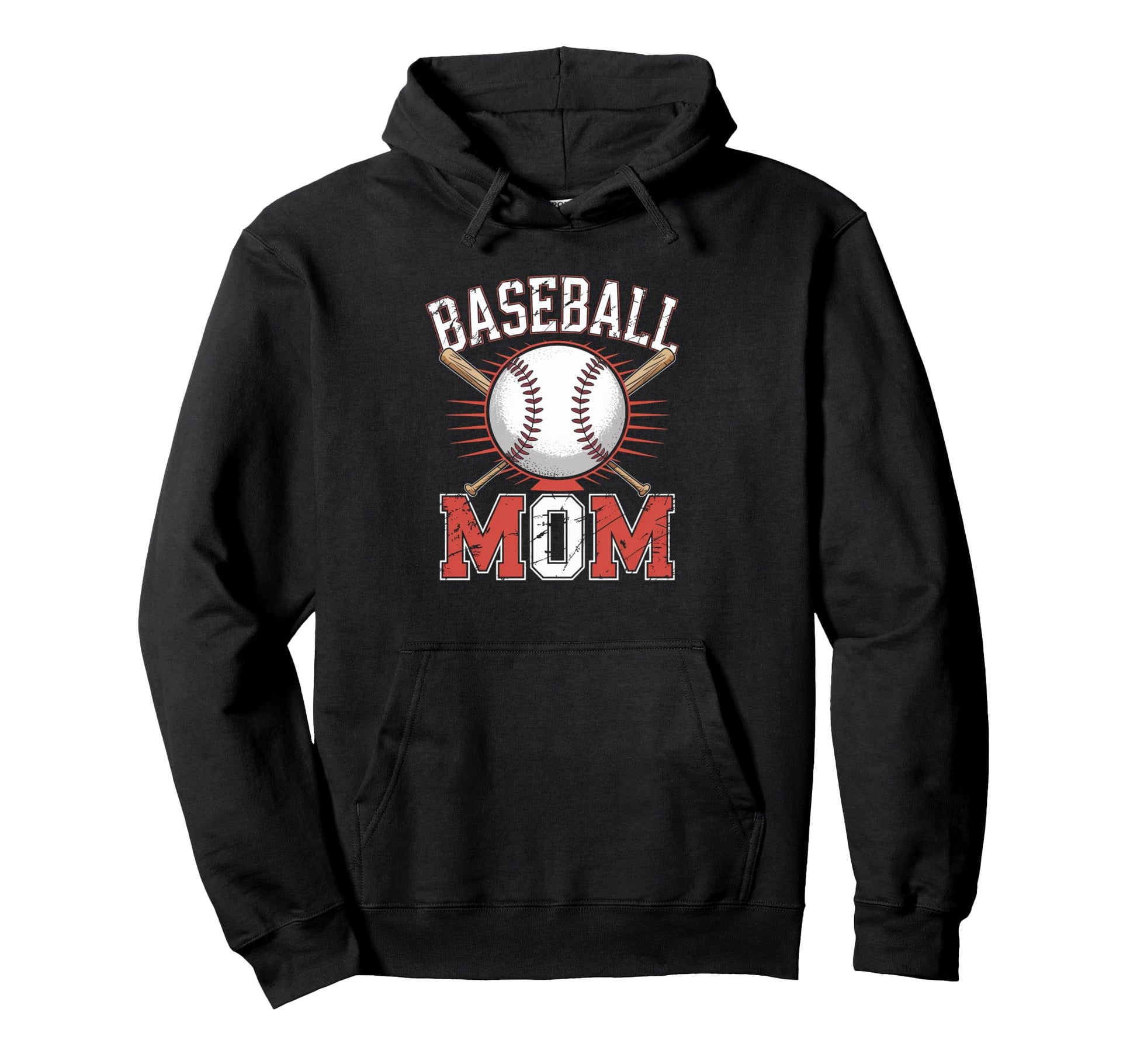 Baseball Mom Proud Baseball Hoodie - Fun Novelty Design Men Women - T-Shirt, Sweatshirt, Hoodie