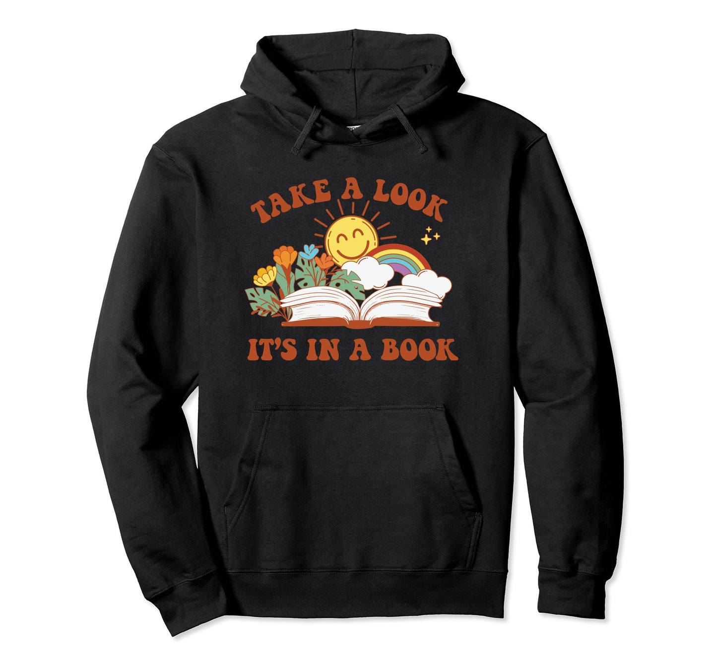 Take Its Book Reading Rainbow Hoodie - Custom Art Print for Adults - T-Shirt, Sweatshirt, Hoodie