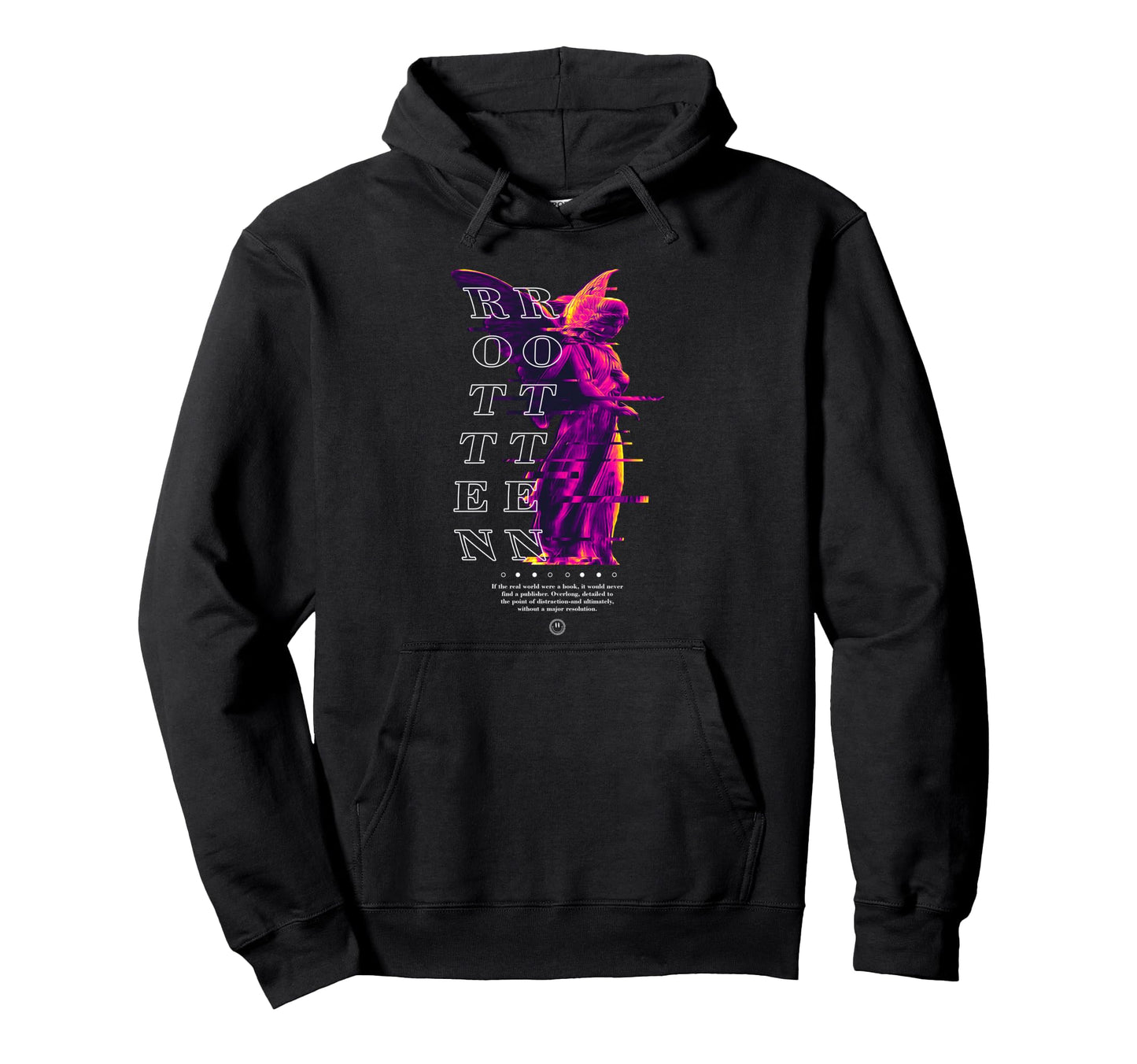 Rotten Angel Glitch Aesthetic Edgy Hoodie - Fun Novelty Design Unisex - T-Shirt, Sweatshirt, Hoodie