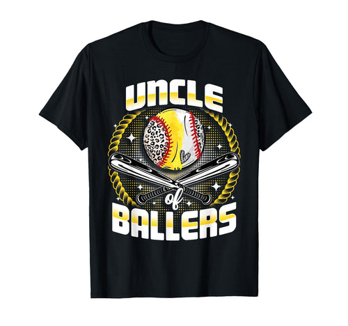 Baseball Softball Uncle Ballers Fathers T-Shirt - Trendy Graphic Men Women - T-Shirt, Sweatshirt, Hoodie