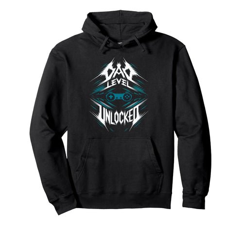 Dad Level Unlocked New Daddy Father Hoodie - Unique Graphic Unisex - T-Shirt, Sweatshirt, Hoodie