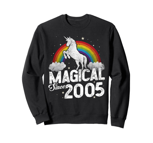 20Th Birthday Magical Since 2005 Sweatshirt - Aesthetic Graphic for Adults - T-Shirt, Sweatshirt, Hoodie