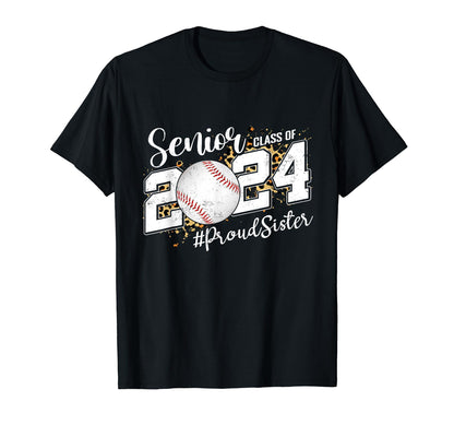 Proud Sister 2024 Senior Graduate T-Shirt - Minimalist Print for Adults - T-Shirt, Sweatshirt, Hoodie
