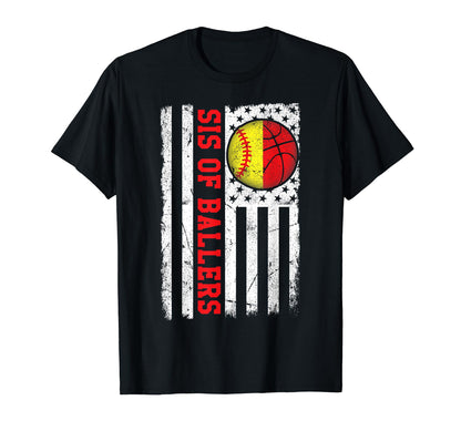 Sister Ballers Baseball Basketball T-Shirt - Minimalist Print Unisex - T-Shirt, Sweatshirt, Hoodie