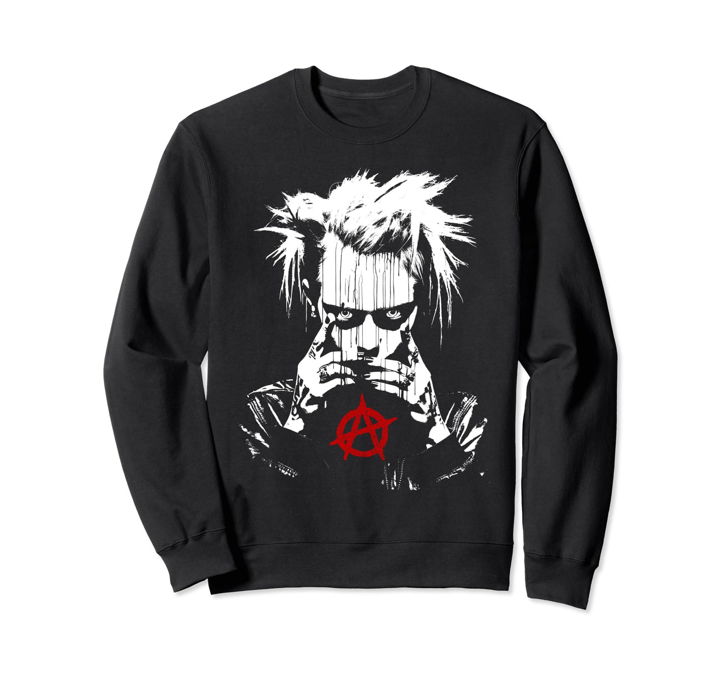 Grunge Distressed Punk Aesthetic Sweatshirt - Casual Everyday Wear Unisex - T-Shirt, Sweatshirt, Hoodie