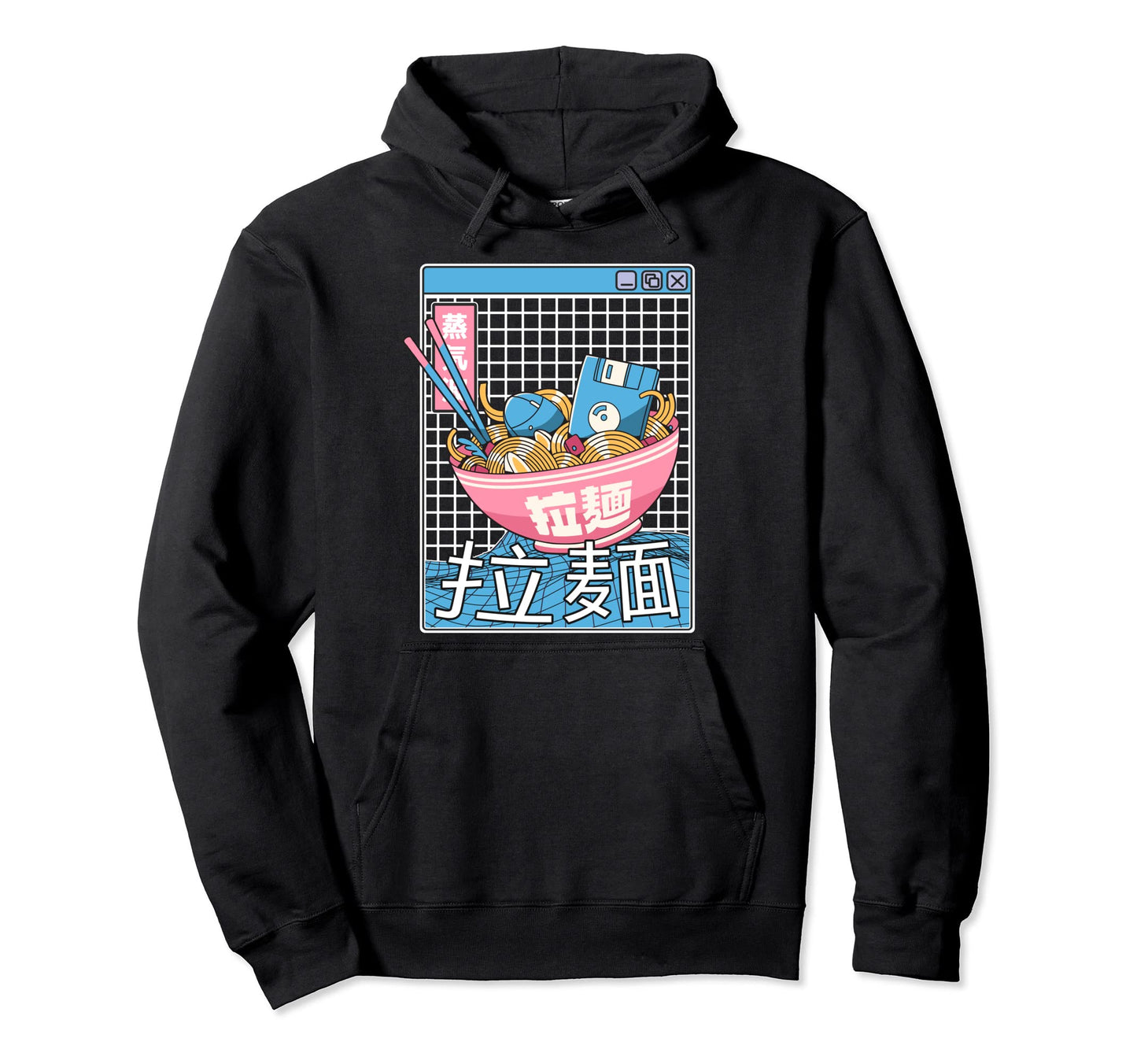 Digital Ramen Bowl Japan Pastel Otaku Hoodie - Aesthetic Graphic Men Women - T-Shirt, Sweatshirt, Hoodie