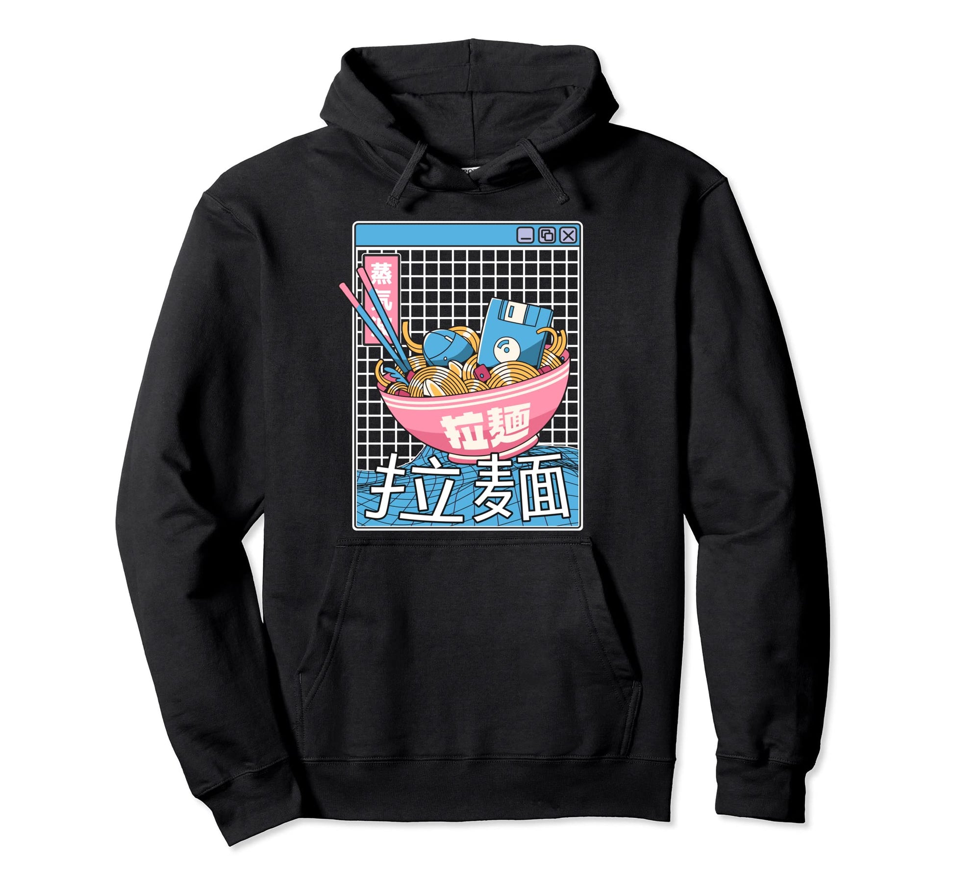 Digital Ramen Bowl Japan Pastel Otaku Hoodie - Aesthetic Graphic Men Women - T-Shirt, Sweatshirt, Hoodie