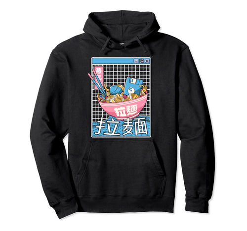 Digital Ramen Bowl Japan Pastel Otaku Hoodie - Aesthetic Graphic Men Women - T-Shirt, Sweatshirt, Hoodie