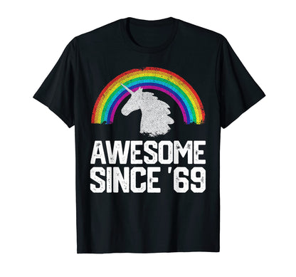 50Th Birthday Gifts Awesome 1969 T-Shirt - Trendy Graphic for Adults - T-Shirt, Sweatshirt, Hoodie