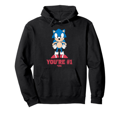 Sonic Hedgehog Fathers Day Youre 1 Dad Sonic Hoodie - Graphic Print Unisex - T-Shirt, Sweatshirt, Hoodie