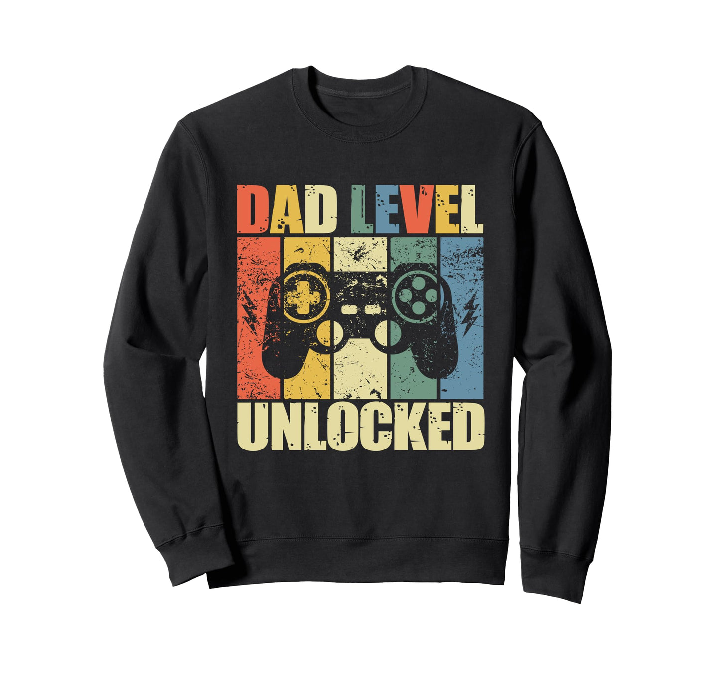 Dad Level Unlocked Gaming Sweatshirt - Trendy Graphic for Adults - T-Shirt, Sweatshirt, Hoodie