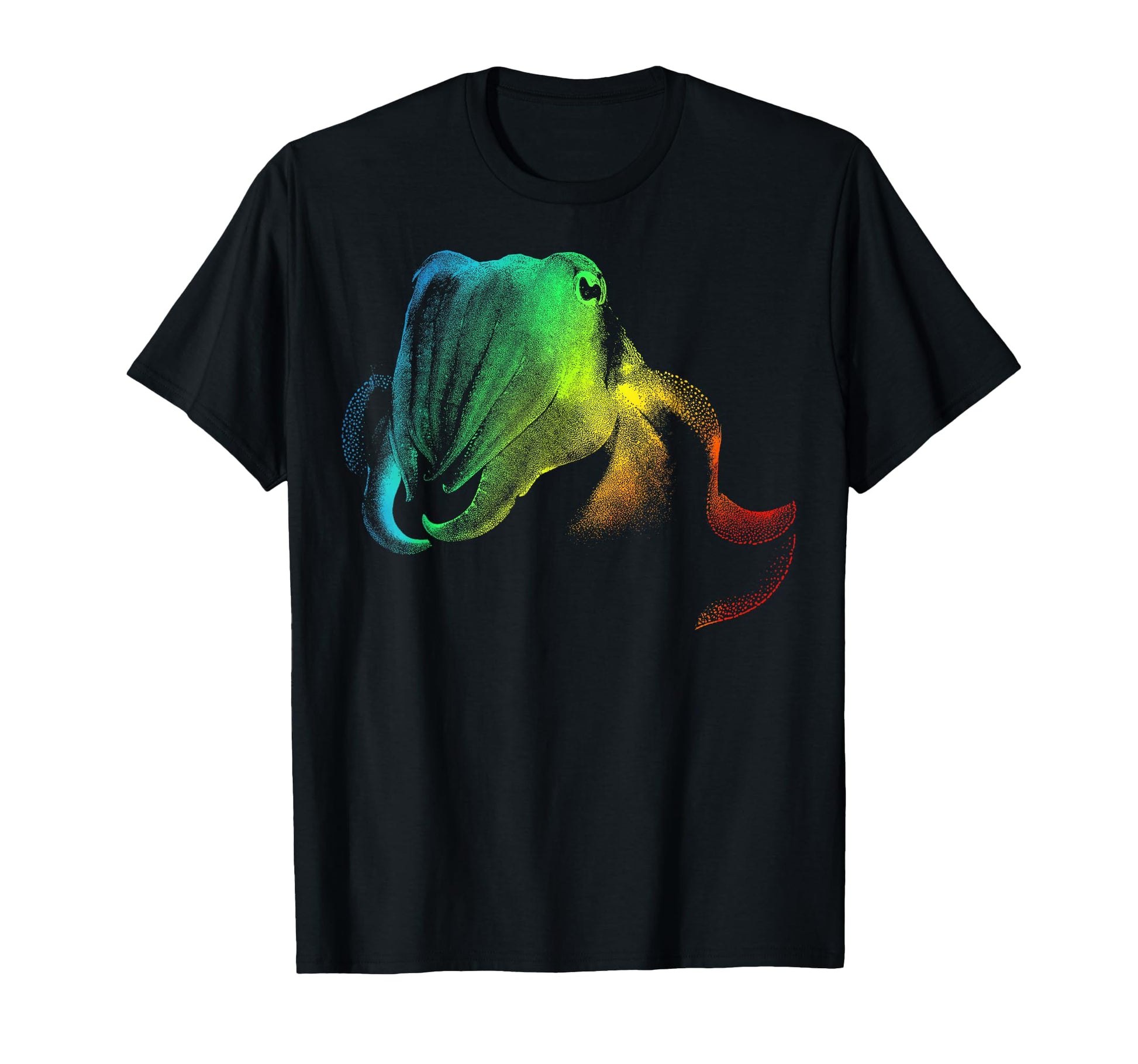 Cuttlefish Colorful Rainbow T-Shirt - Unique Graphic Men Women - T-Shirt, Sweatshirt, Hoodie