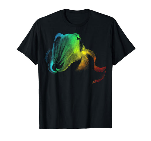 Cuttlefish Colorful Rainbow T-Shirt - Unique Graphic Men Women - T-Shirt, Sweatshirt, Hoodie