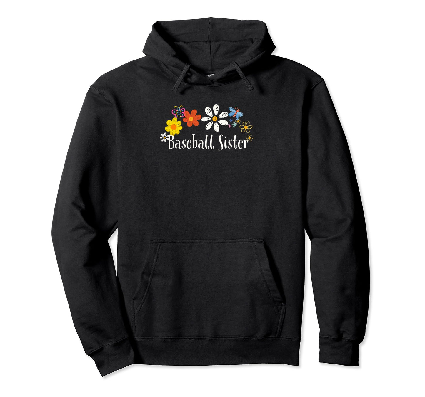 Floral Artwork Art Baseball Sister Hoodie - Minimalist Print Men Women - T-Shirt, Sweatshirt, Hoodie