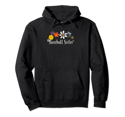 Floral Artwork Art Baseball Sister Hoodie - Minimalist Print Men Women - T-Shirt, Sweatshirt, Hoodie