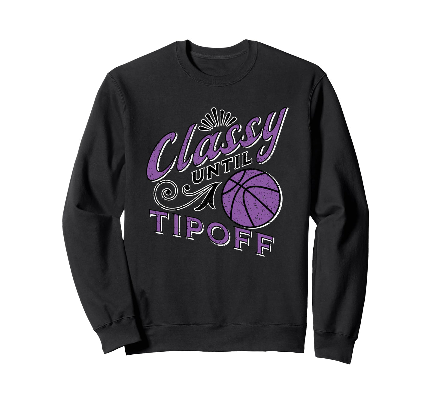 Classy Purple Basketball Gift Sweatshirt - Casual Everyday Wear for Adults - T-Shirt, Sweatshirt, Hoodie