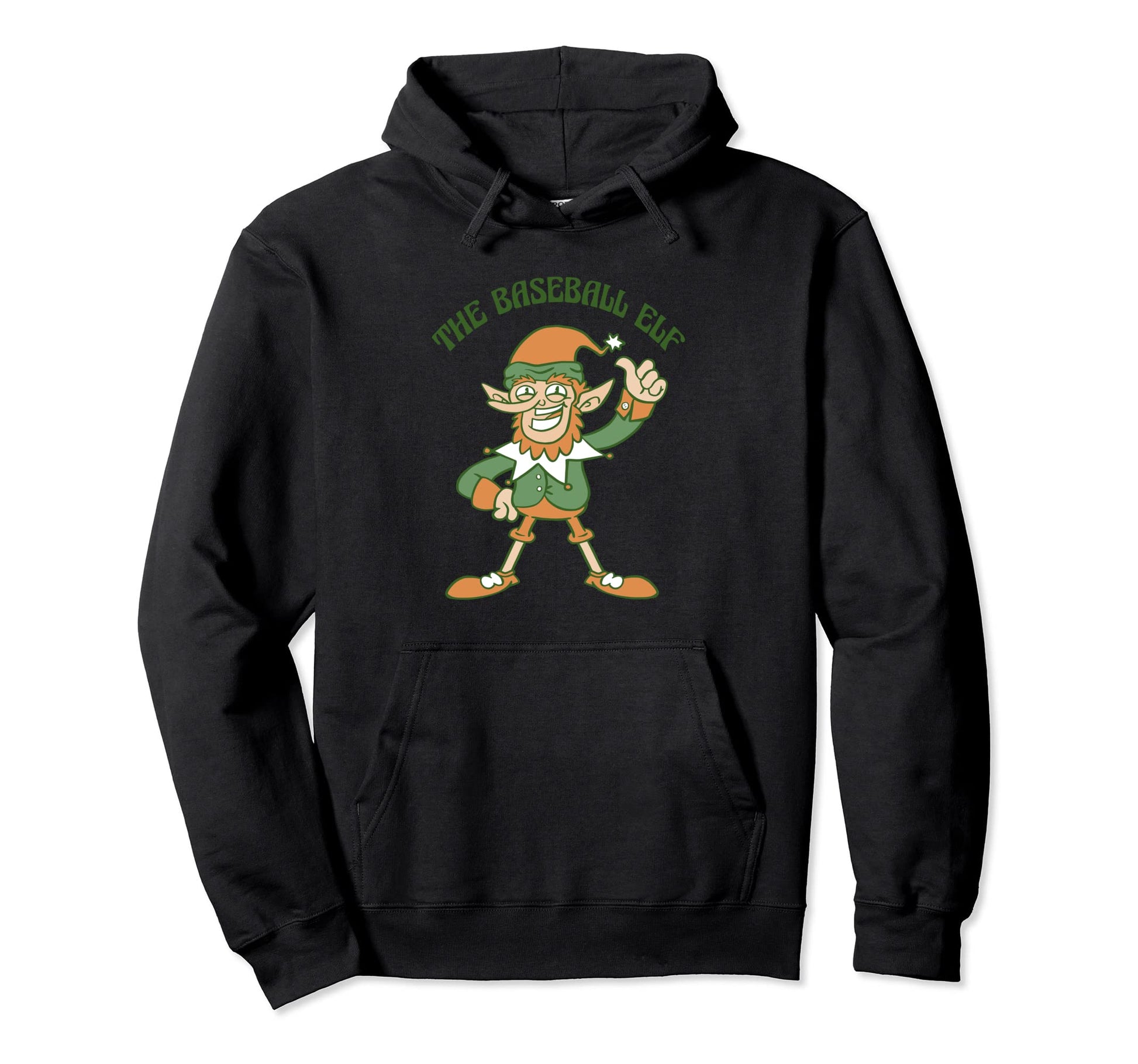 Baseball Elf Ugly Hoodie - Casual Everyday Wear Men Women - T-Shirt, Sweatshirt, Hoodie