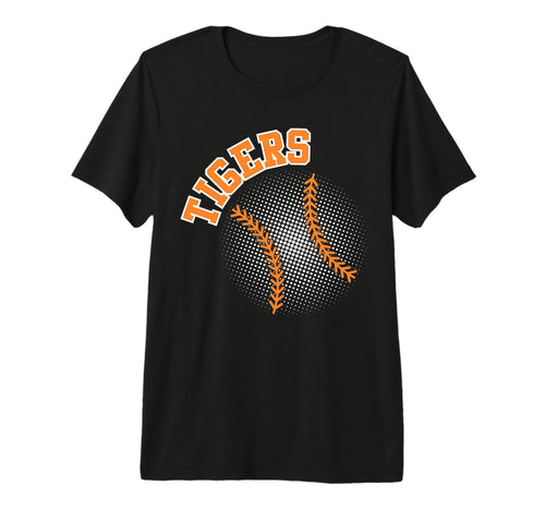 Tigers Baseball Mom Game Day Orange T-Shirt - Custom Art Print for Adults - T-Shirt, Sweatshirt, Hoodie