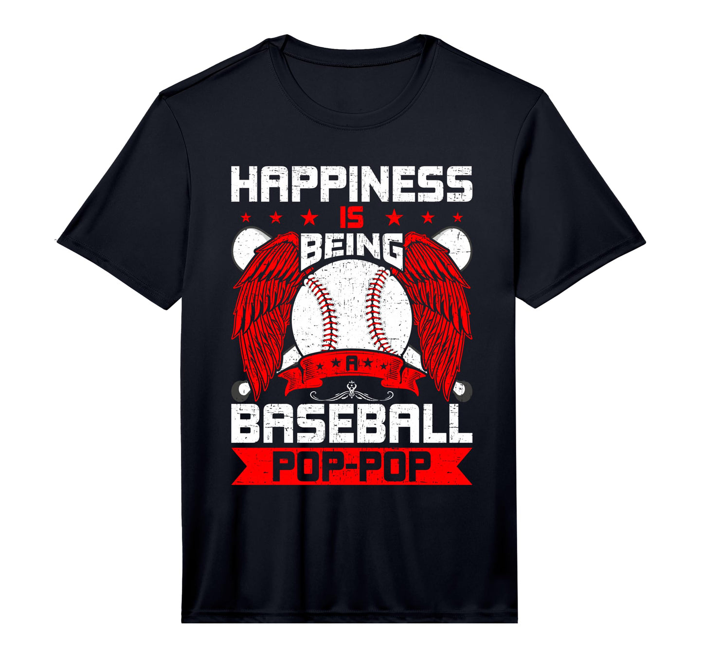 Mens Happiness Is Being Baseball Pop T-Shirt - Streetwear Style Men Women - T-Shirt, Sweatshirt, Hoodie