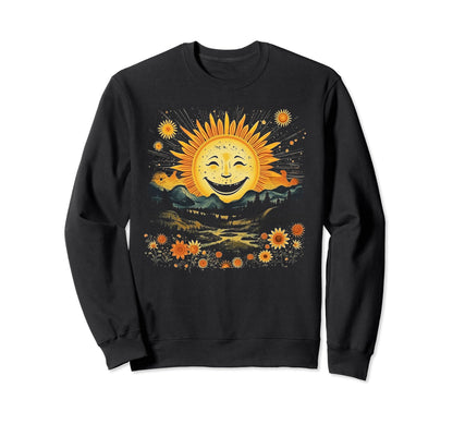 Sun Boho Groovy Sunshine Grunge 28 Sweatshirt - Custom Art Print Men Women - T-Shirt, Sweatshirt, Hoodie