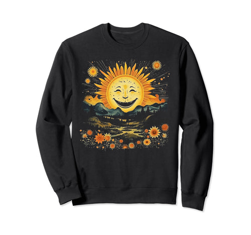 Sun Boho Groovy Sunshine Grunge 28 Sweatshirt - Custom Art Print Men Women - T-Shirt, Sweatshirt, Hoodie