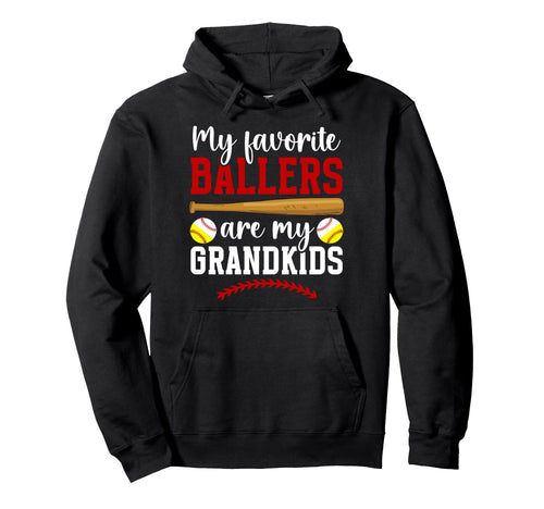 My Grandkids Baseball Softball Hoodie - Fun Novelty Design for Adults - T-Shirt, Sweatshirt, Hoodie