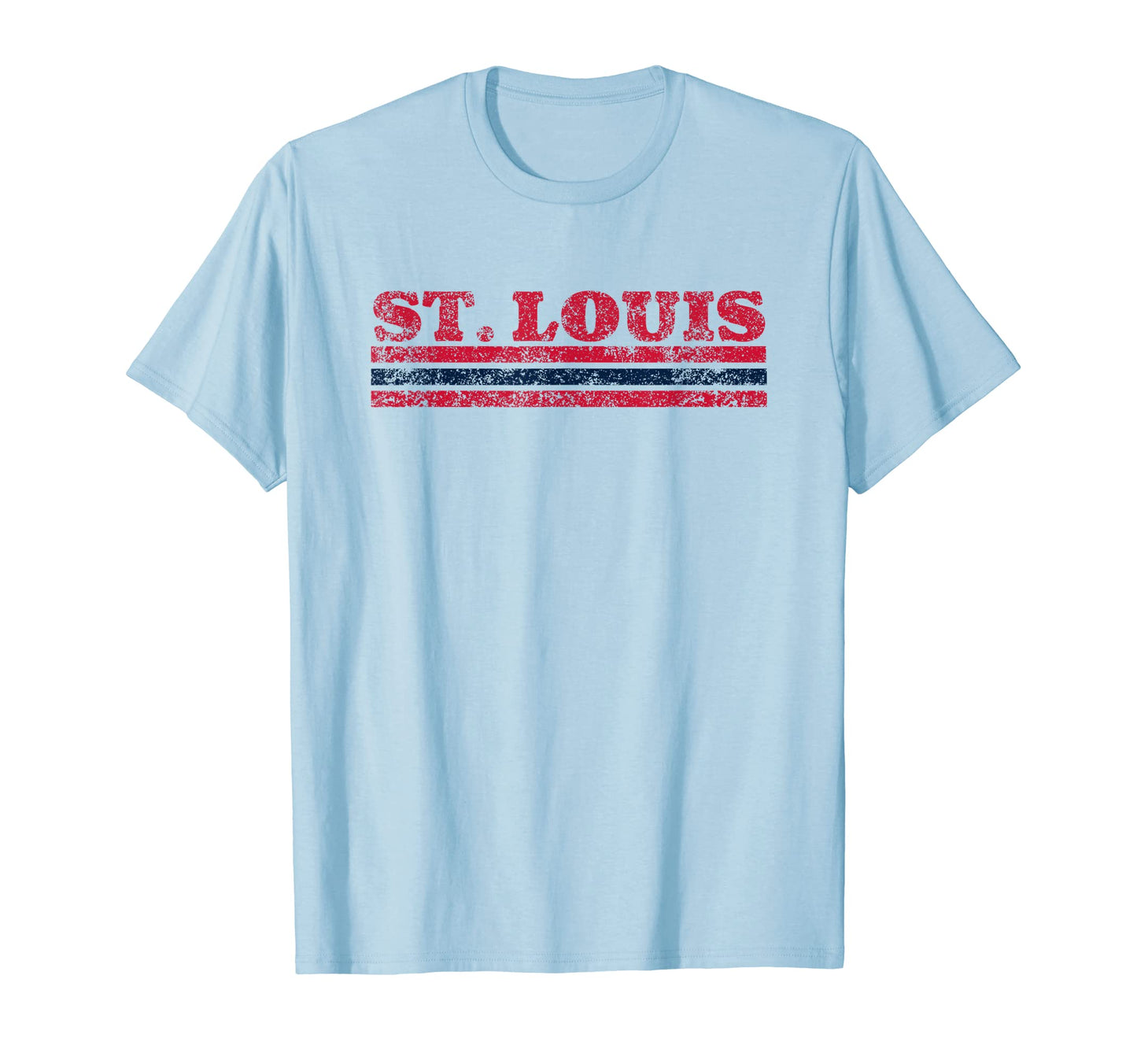 St Louis Missouri Weathered Stripe T-Shirt - Custom Art Print Unisex - T-Shirt, Sweatshirt, Hoodie